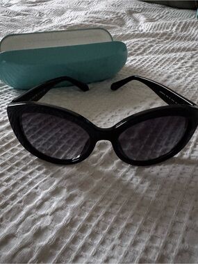 Kate Spade Black Women's Oversized Cat-Eye Sunglasses
